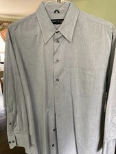 Kenneth Cole Shirt Mens 16.5 Neck, 32-33 Sharp Button Down Long Sleeve Gray
