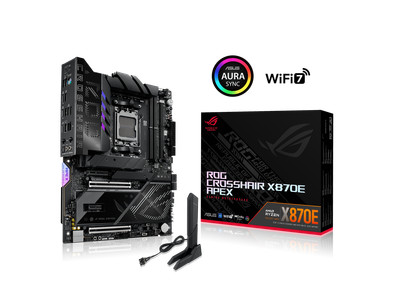 ASUS ROG CROSSHAIR X870E APEX AMD X870E AM5 ATX motherboard, Advanced AI PC-read