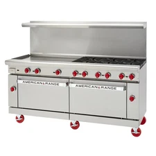 American Range 72" Gas 6 Burner Range w/ 36" Left Side Manual Griddle