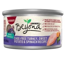 Purina Beyond Natural Cat Food Turkey Sweet Potato Spinach in Gravy Lot of 3Cans