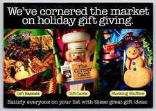 Corner Bakery Cafe Christmas Treats Holiday Gift Baskets Ad Postcard UNP 4x6