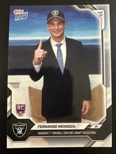 FERNANDO MENDOZA 2026 Topps Now NFL Draft Night 1st Overall Pick #FMEN Raiders