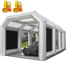 28x15x10ft Inflatable Spray Paint Booth Tent Withtwo 950w Blowers For Auto Part