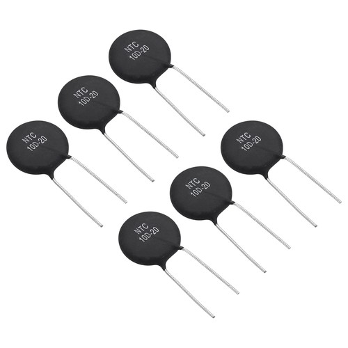 NTC Thermistors Resistors, 6Pcs 10 Ohm NTC10D-20 Inrush Current Limiter ...