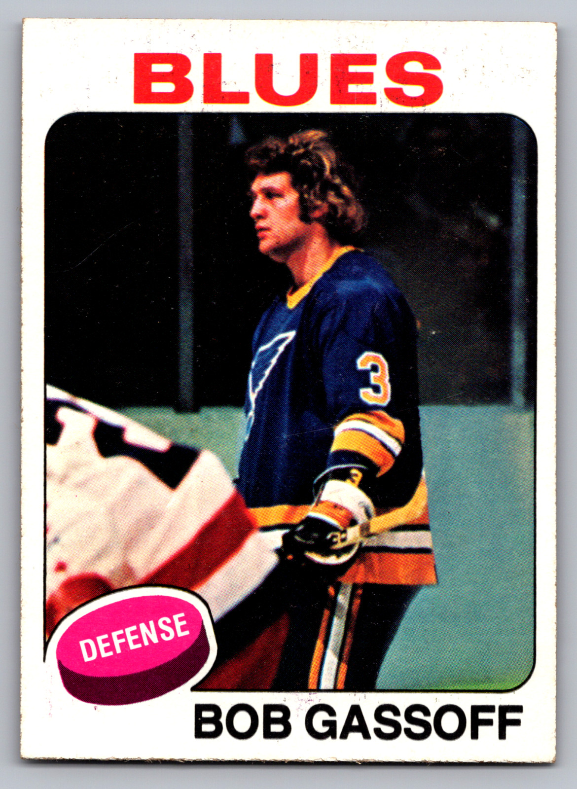 1975-76 TOPPS #58 BOB GASSOFF BLUES ROOKIE
