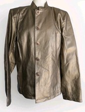 Dialogue Womens Leather Jacket Coat Pockets B...