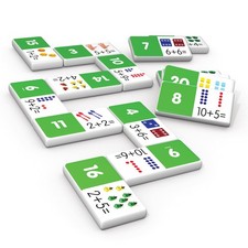 Junior Learning JL481 Addition Dominoes, Multi 7.8 H x 4.7 L x 1.5 W,White