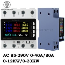 Misuratore di Energia Elettricità 2/3 Fasi Misuratore di Potenza AC Watt Volt Consumo Corrente