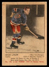 1951-52 Parkhurst EX Edgar Laprade Rookie #96