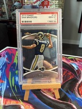 Sam Bradford 2010 Topps Finest Rookie Card #125 PSA 10 Rams Sooners. rookie card picture