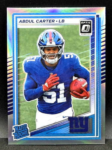2025 Panini Donruss - Rated Rookie Abdul Carter #315 Optic Preview Holo Prizm...
