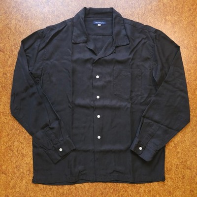 LNWOT Urban Research 100% Lyocell Twill Drape Relaxed Camp Collar Shirt US 40 M