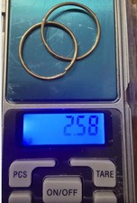  Vintage 585 Gold Hoop Earrings   3 cm Diamet...