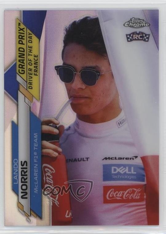 2020 Topps Chrome Formula 1 Refractor Lando Norris #161 Rookie RC 0s2