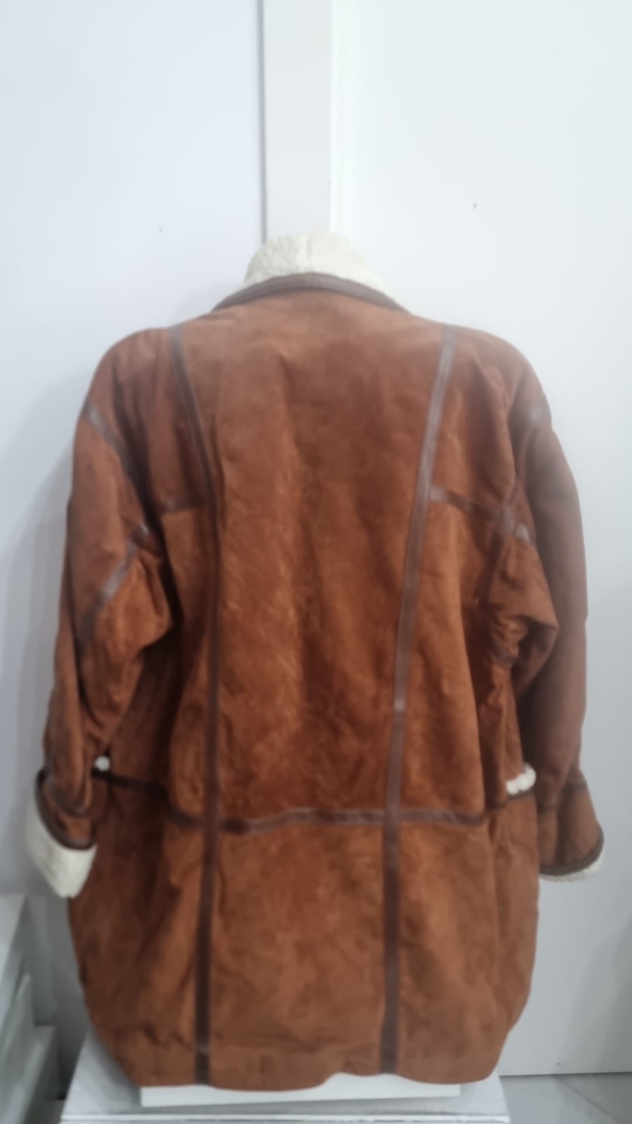 Womens Dino'z Brown Leather Coat Jacket Size 50 AN636 image 7