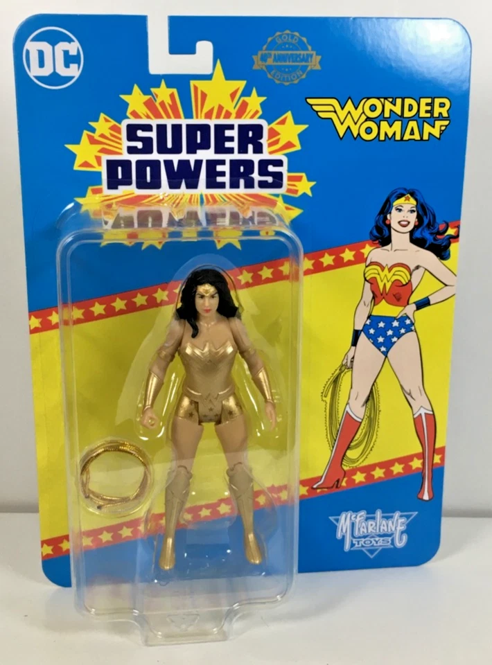 SUPERMAN (WAVE 9 CLASSIC) GOLD WONDER WOMAN AQUAMAN DC SUPER POWERS MCFARLANE Foto 4 de 4