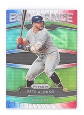 2020 Panini Prizm Pete Alonso Brilliance Red White and Blue B-3 Parallel Mets