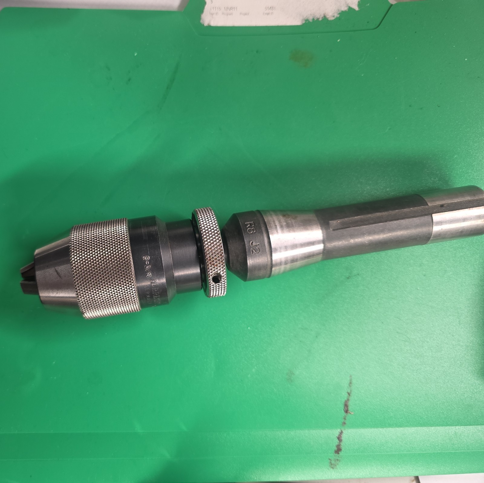 ALBRECHT KEYLESS DRILL CHUCK 0 to 3/8" J2 TAPER W/ R8 SHANK