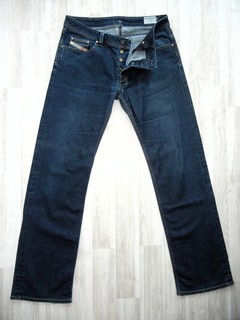 Jeans Diesel Levan Wash 008AA Stretch taglia W36xL36 blu scuro top uomo