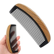 Natural Wood Sandalwood Comb Beard Wooden Comb Pocket Size Massage Hair Care 5"