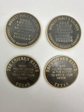 4 Brothel Tokens-2 Honest Walt’s Saloon Token & 2 The Chicken Ranch Tokens