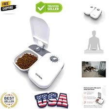 Durable 2-Meal Automatic Feeder for Cats & Small Dogs - With Ice Pack Included