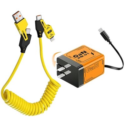 2-In-1 GaN Charger Scalable 120W Max Fast Charger Module With Type C & USB Ports