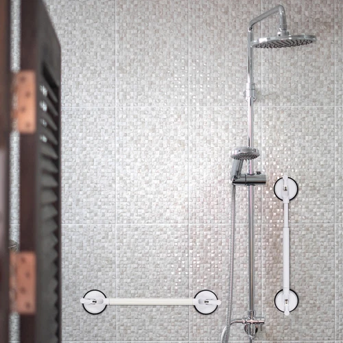 2 asas ducha ventosa Soporte ducha Agarradera extensible Asidero baño Asa bañera - Imagen 5 de 9