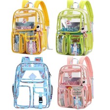 Clear Backpack Heavy Duty Transparent Backpacks Stadium Approved Women Men Kids