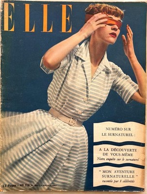 ELLE Magazin Nr. 292 vom 2. Juli 1951 alte Modemagazin Cover Boutique DIOR