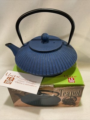 Old Dutch Fidelity 27-ounce Cast Iron Tetsubin Teapot In Blue New 