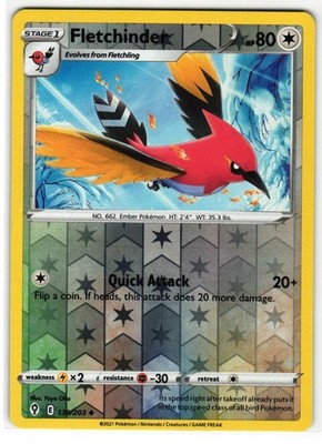 FLETCHINDER 139/203 EVOLVING SKIES ENGLISH POKEMON TCG