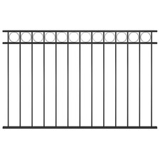 Zaunelement Stahl Schwarz 170x100 cm Gartenzaun Metallzaun Zaunfeld Assen