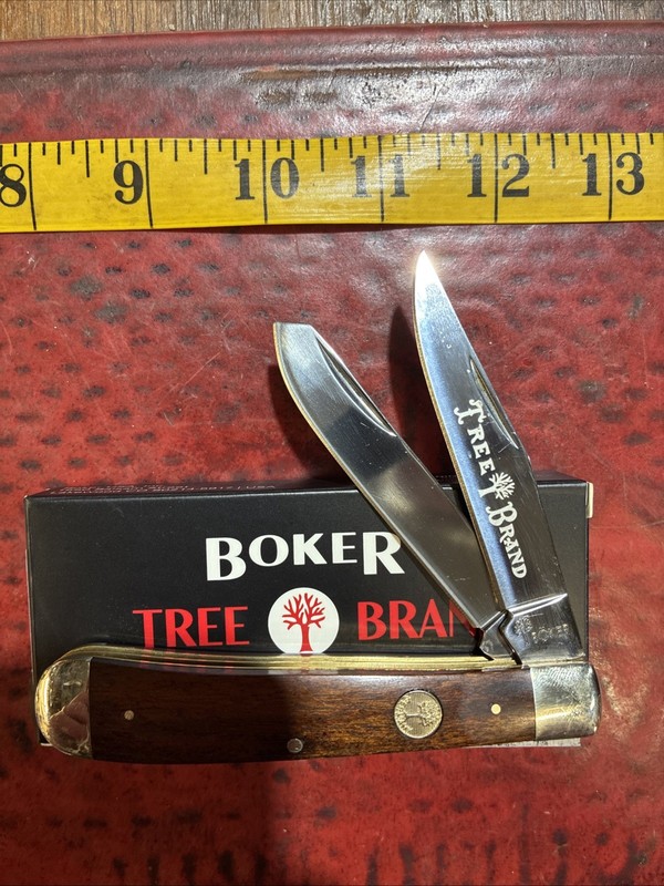 BOKER® Treebrand Trapper Rosewood Classic Pocket Knife 3.25" D2 Blade Slipjoint