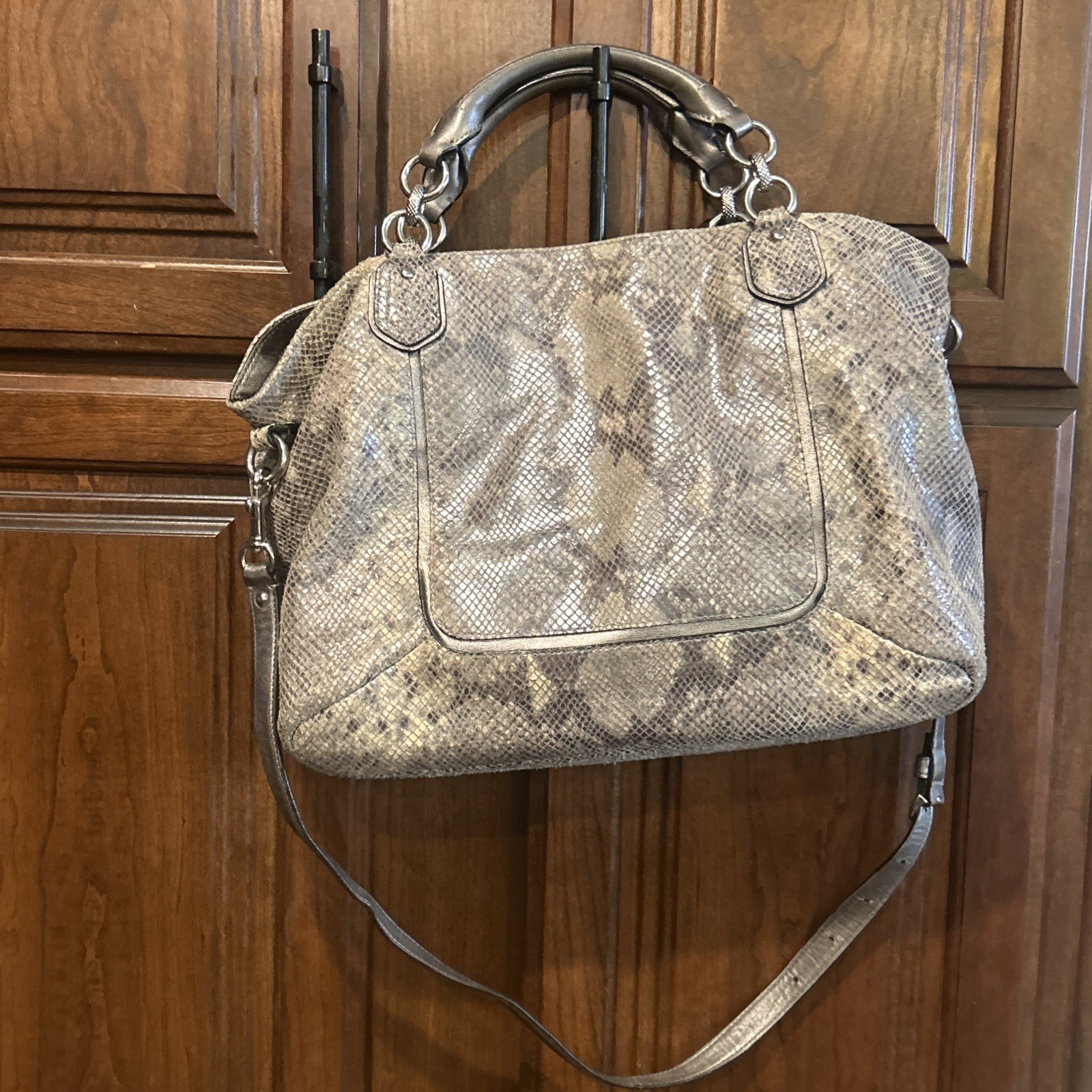 Coach Campbell Python Embossed Satchel/Shoulder B… - image 3