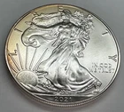 2021 American .999 Silver Eagle BU Unc Gold Toned $1 Dollar Type 1 Bullion Coin