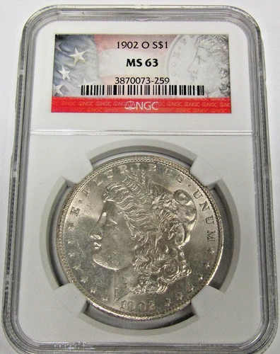 1902 O Morgan Silver Dollar Uncirculated NGC MS 63
