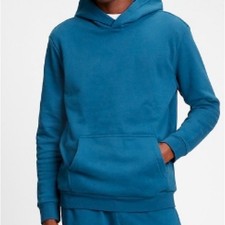 Gap Hoodie Mens M Vintage Soft Blue Pullover Hoodie Sweatshirt Pocket Solid