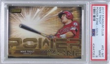 2017 Topps Stadium Club Power Zone Gold Mike Trout #PZ-MT PSA 9 MINT 2f4
