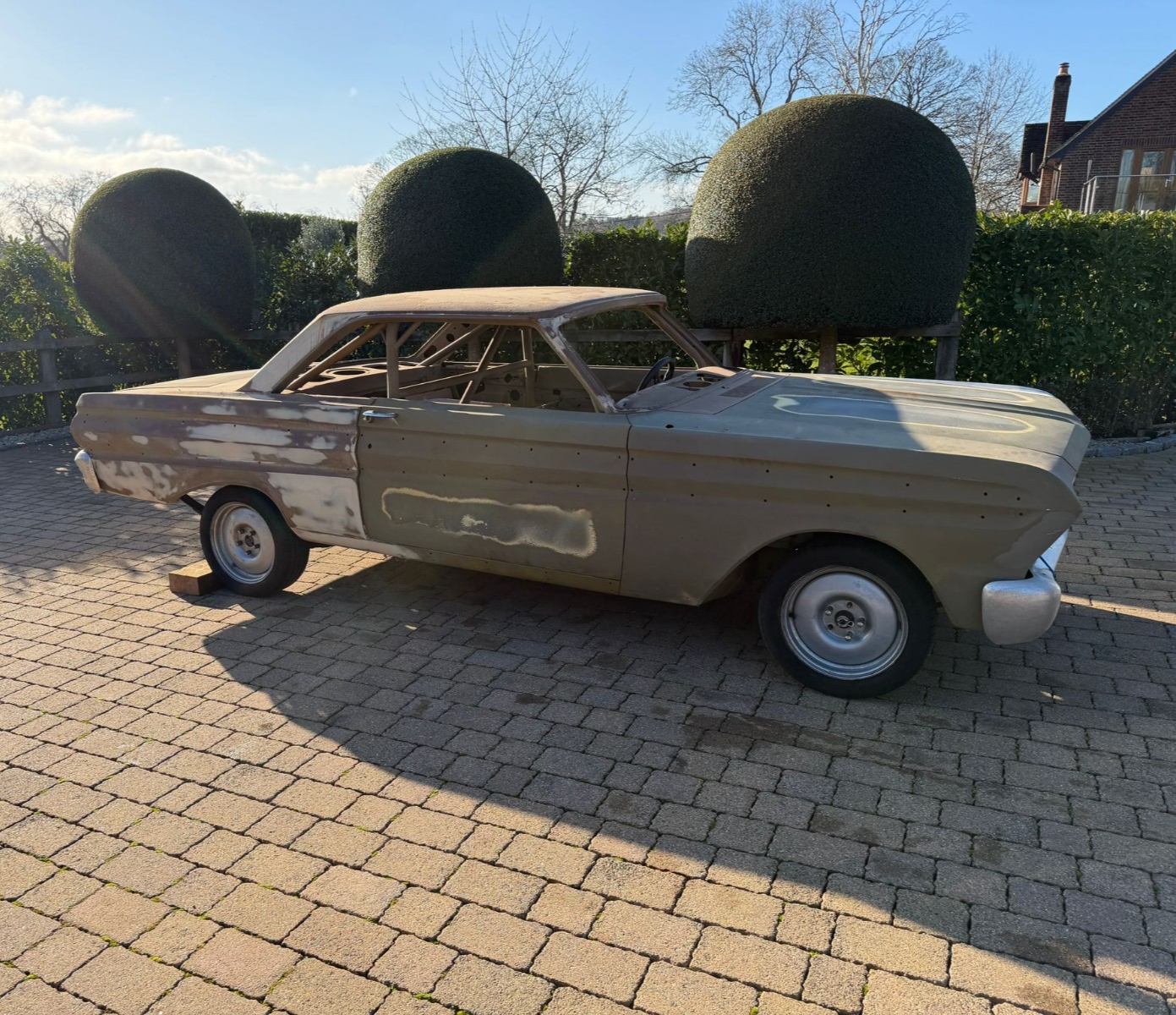 1964 Ford Falcon Sprint Race Car Rolling Shell Factory V8 FIA Roll Cage Project