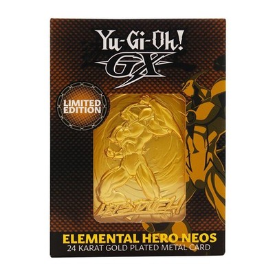 Yugioh GX Elemental Hero Neos Metal Card 24k Gold Plated Official Ingot Ltd 2000