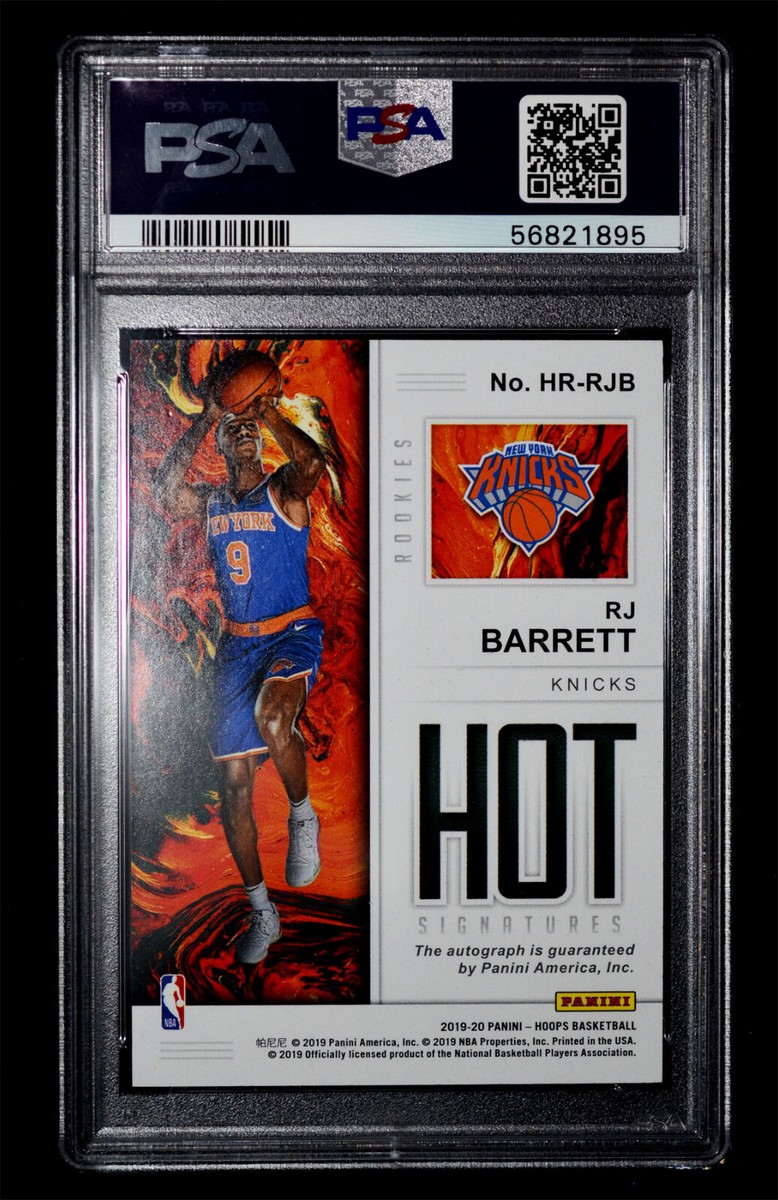 PSA 9 2019 Panini Hoops RJ Barrett RC Rookie Red Hot Signatures