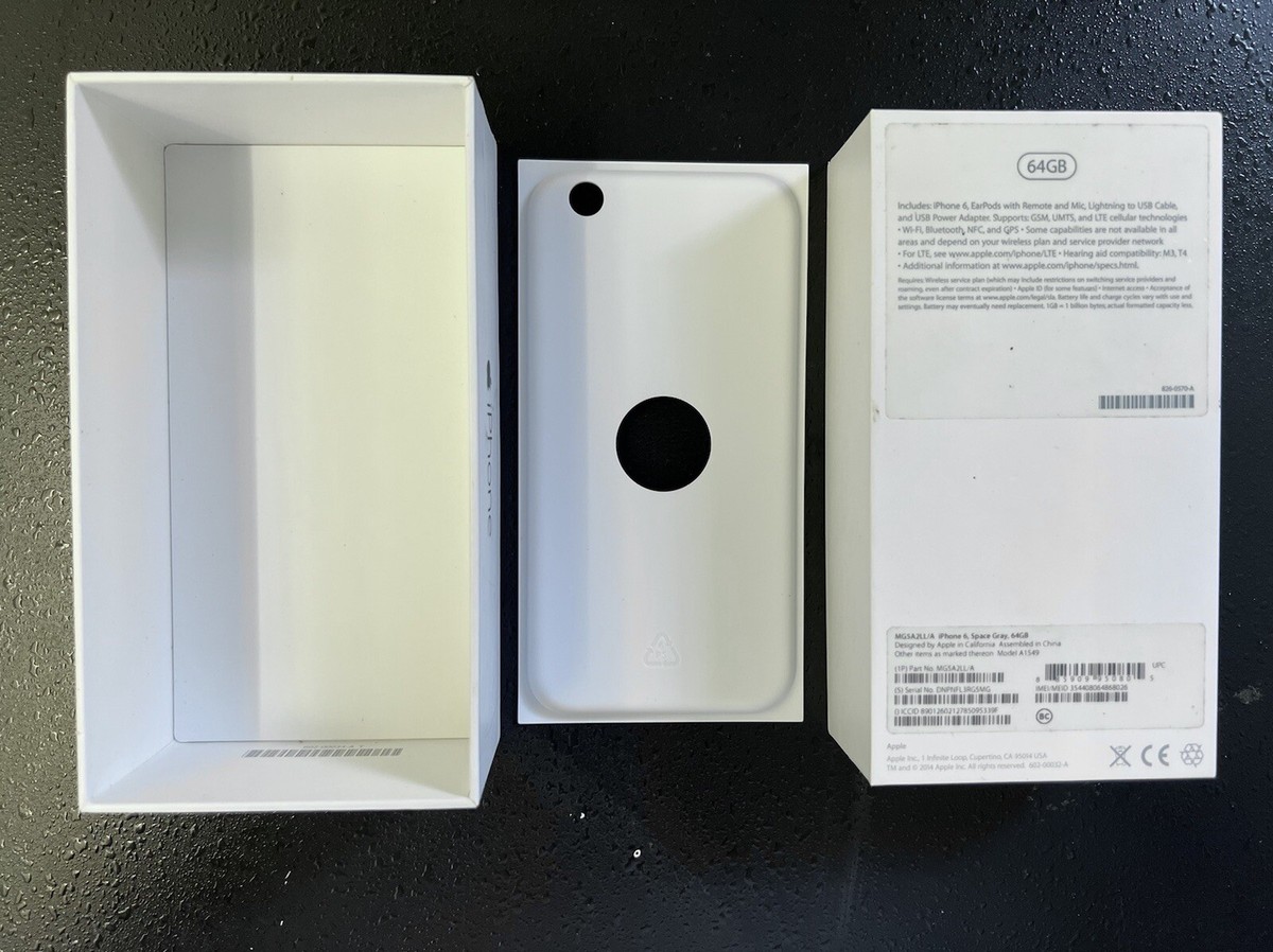 Boîte D'emballage Pour IPhone 6 - Space Gray - Apple - Occasion (boîte Uniquement)