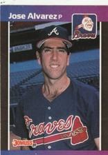 FREE SHIPPING-MINT-1989 Donruss Atlanta Braves #405 Jose Alvarez +BONUS CARDS