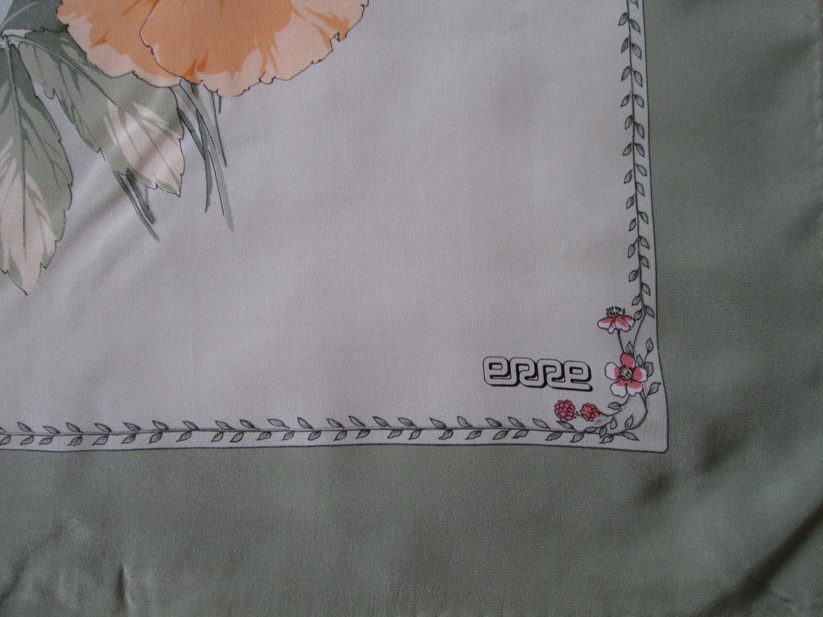 Foulard Vintage TBEG - Dimensions 87 X 90 Cm, 100% Polyester, Marron, En Très Bon état Général