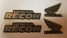 Honda Recon 4pc Gas Tank  Decal set stickers moto hrc recon foreman 250 300