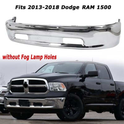 NEW Chrome - Steel Front Bumper Face Bar for 13-18 RAM 1500 Pickup Without Fog