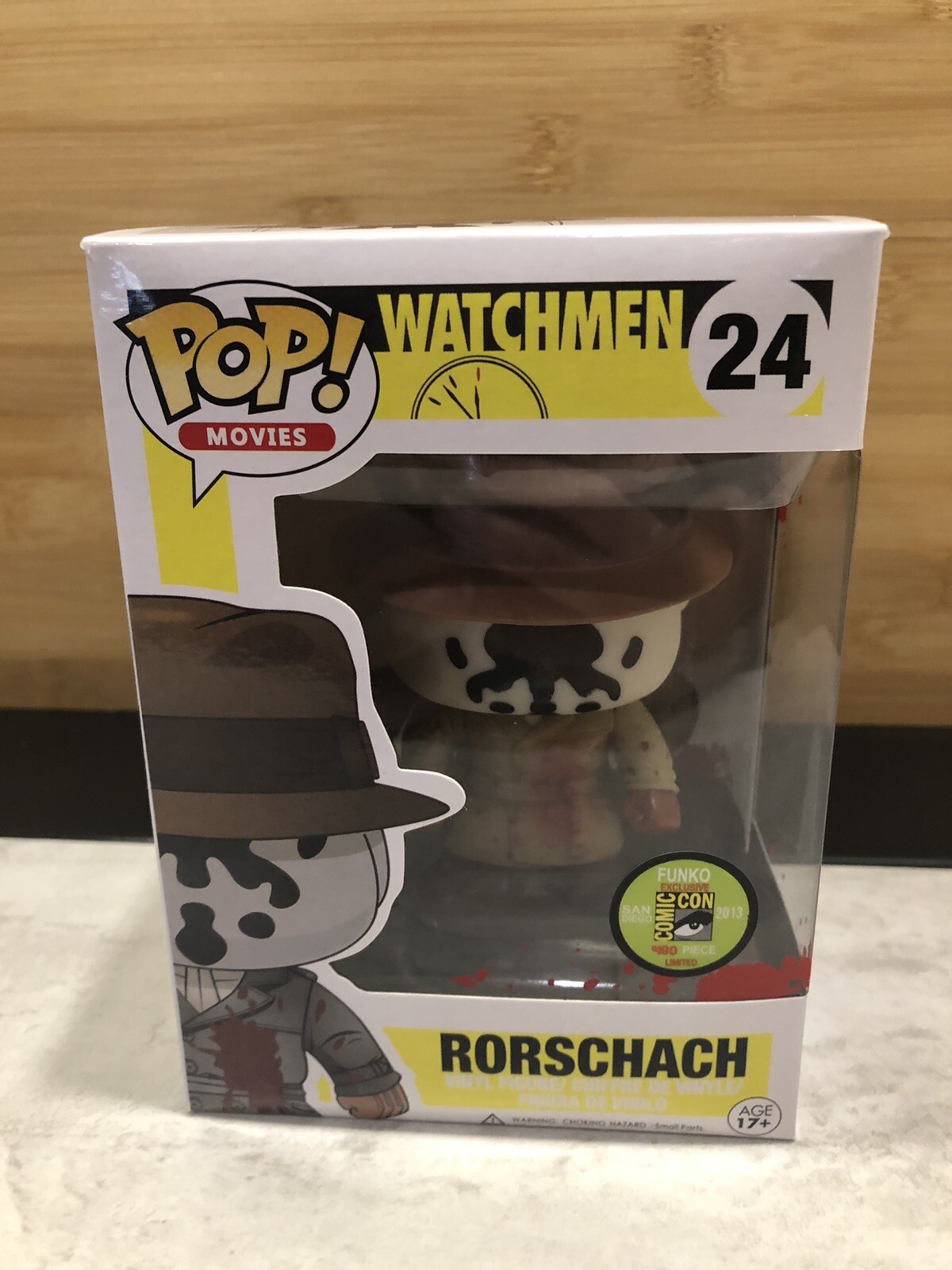 Funko Pop Bloody Rorschach 24 Exclusive Sdcc 2013 Le 480 Pcs
