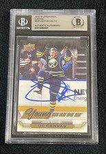 Jack Eichel Signed 2015/16 Upper Deck Young Guns Canvas Rookie Card #C91 BAS COA
