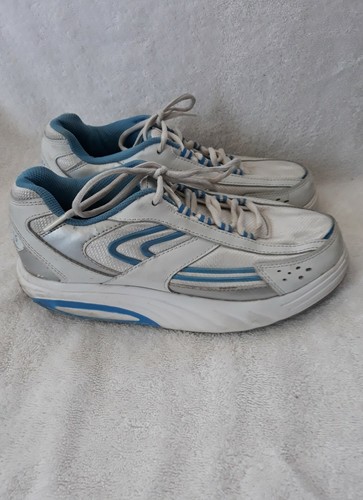 Zapatos Curves para Mujer Talla 8.5 Tenis Suela Rocker Forma Blanco Azul - Imagen 5 de 6